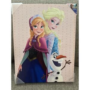 Disney Frozen Canvas Print Hanging Wall Art Room Décor - Elsa Anna Olaf 14"x 18"